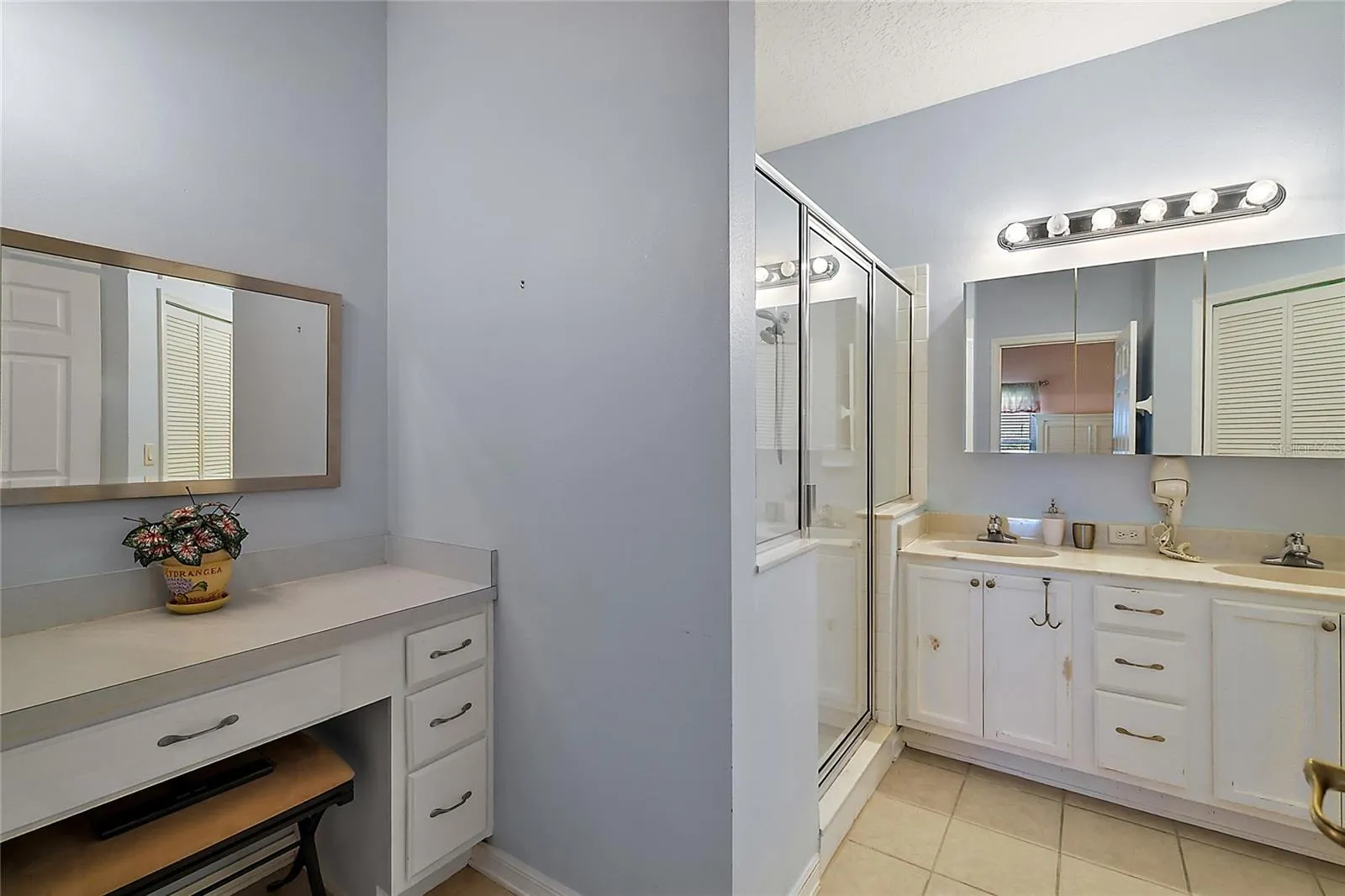Primary Bathroom and Vanity area