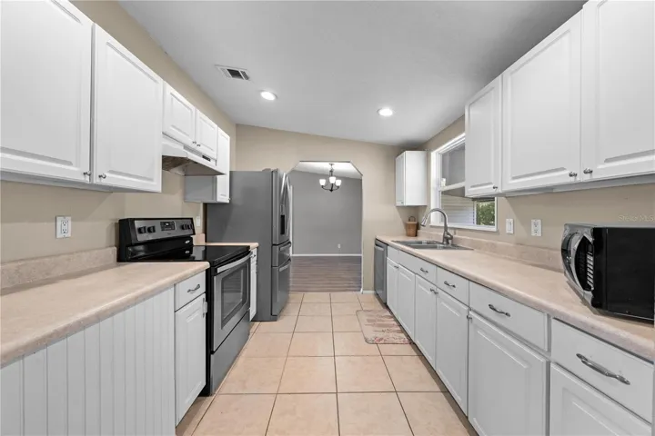 Kitchen facing dining room
