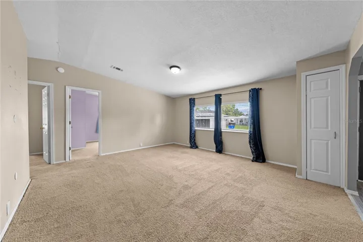 Family room bedroom 2 and 3 doorways to the left