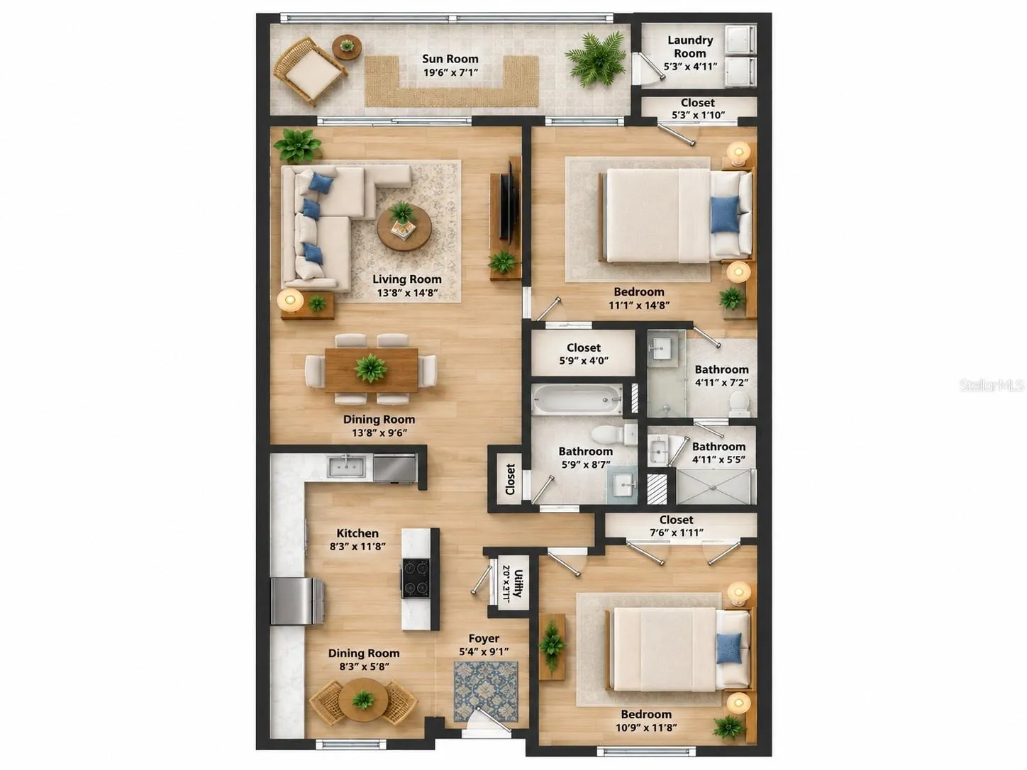 Approximate floor plan.