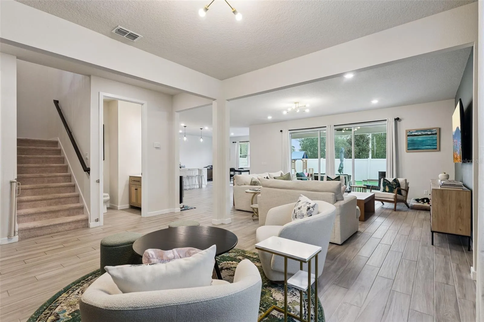 Dining and living area