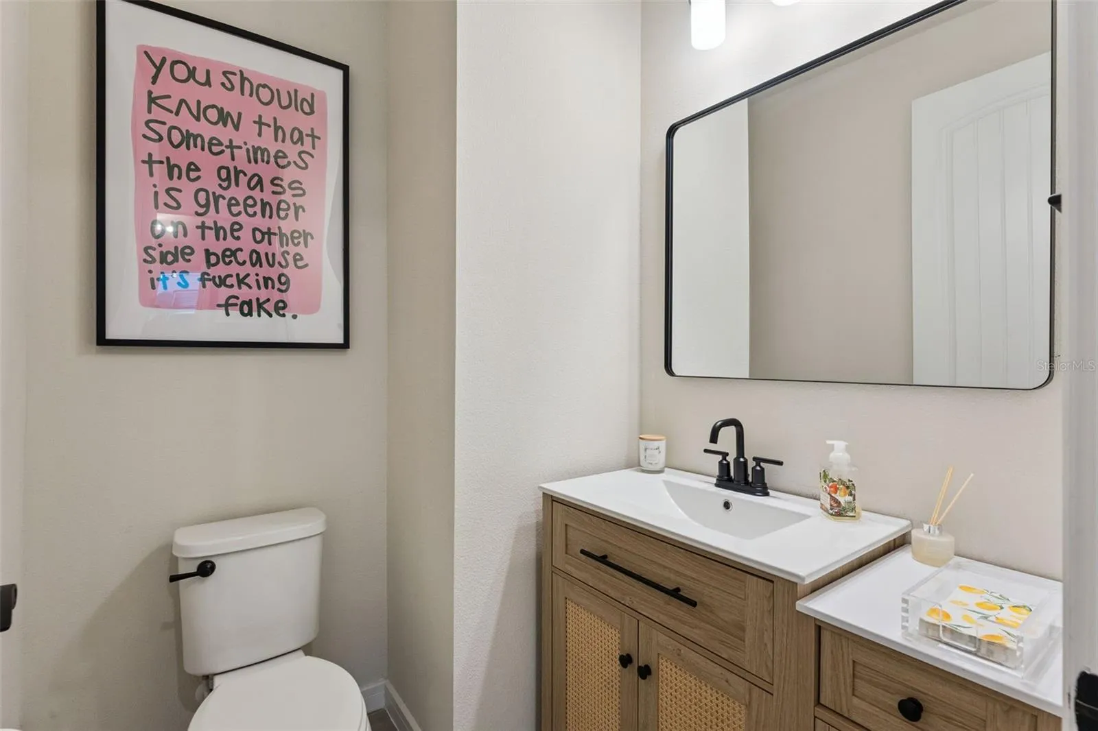Half bathroom downstairs