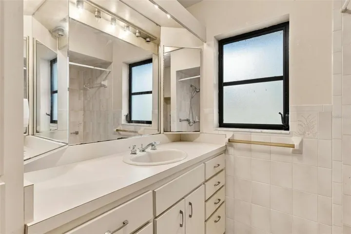 Guest house bathroom.