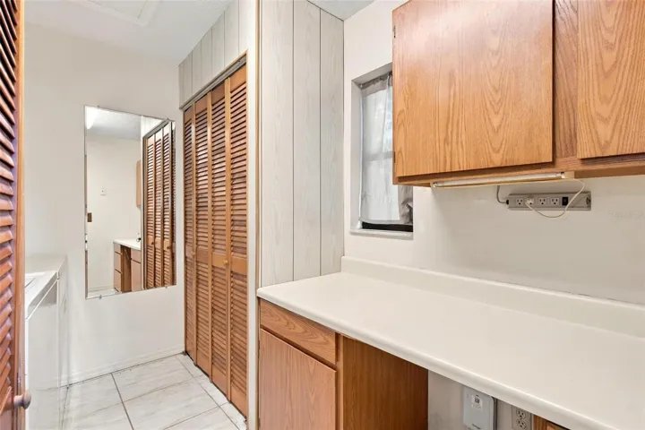Guest house laundry area.