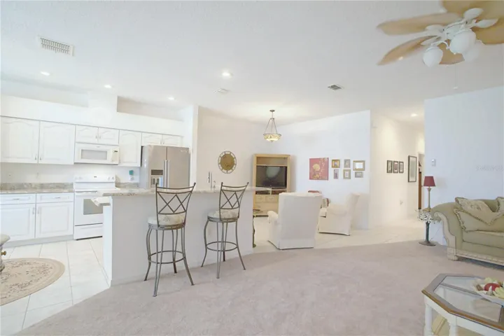Living room open to kitchen