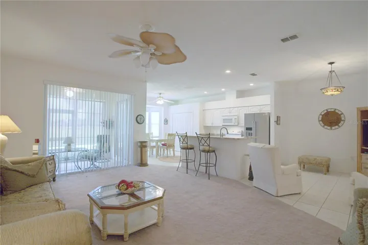Living room looking toward kitchen and lanai