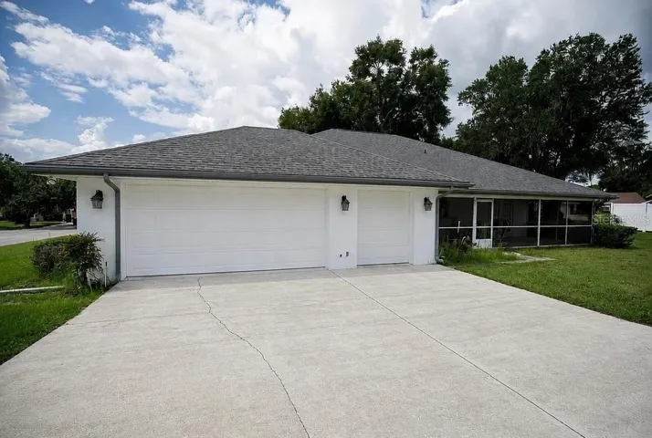 (AI edit Power washed Driveway)