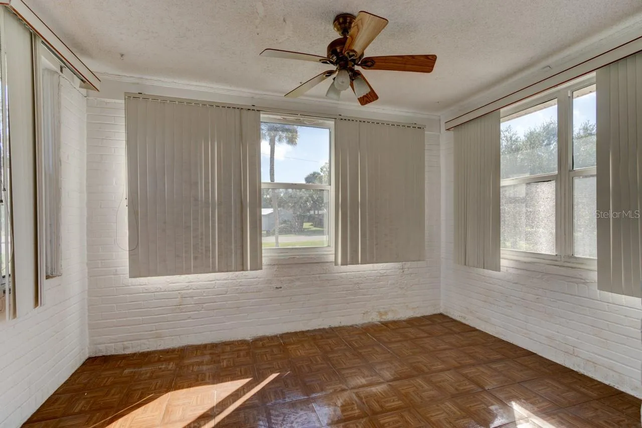 Florida Room at front of home facing NE