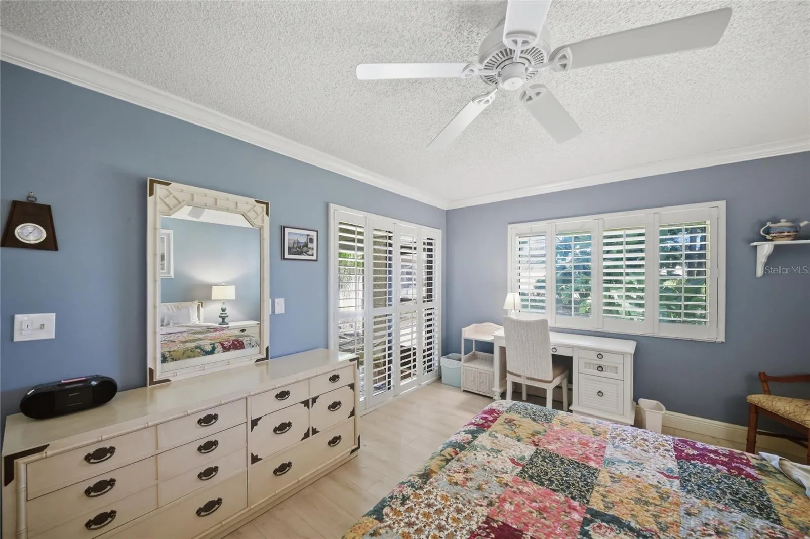 Primary bedroom with natural light