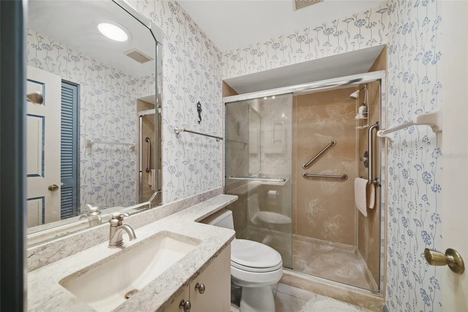 Primary bathroom with walk-in shower