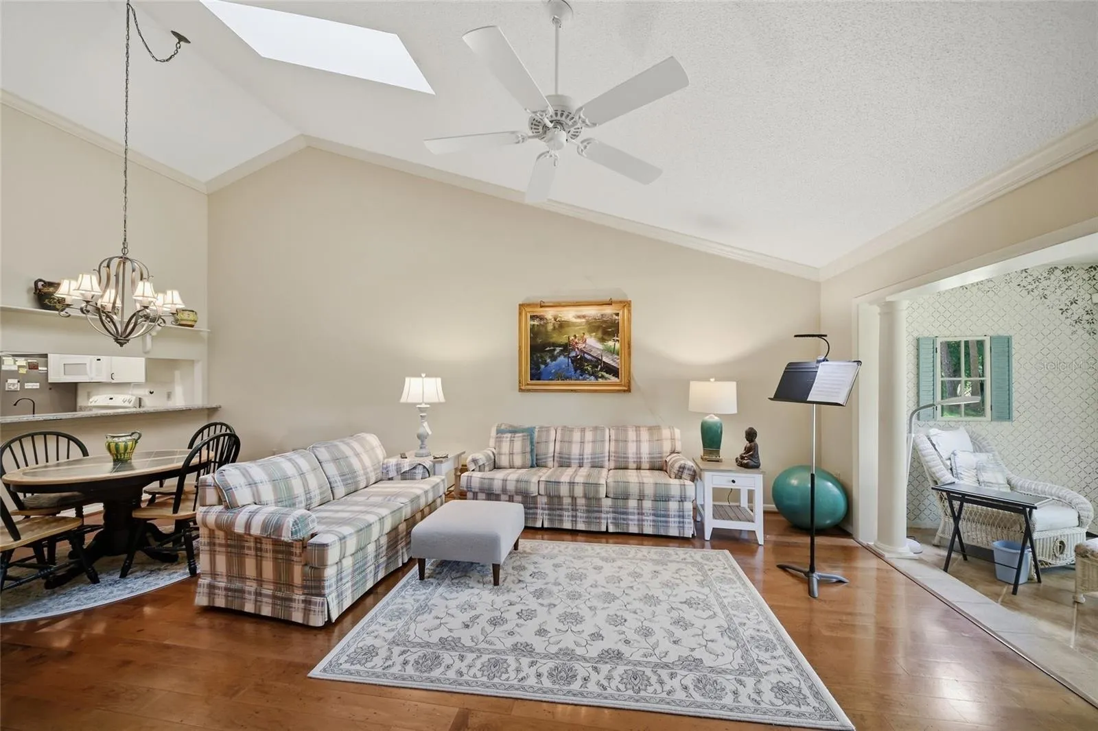 Spacious living room with natural light