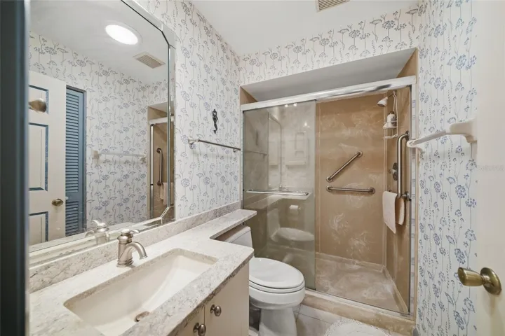 Primary bathroom with walk-in shower