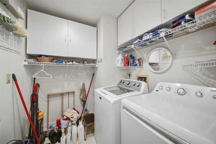 Dedicated laundry room with storage