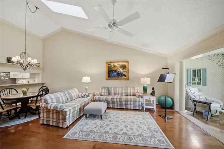 Spacious living room with natural light