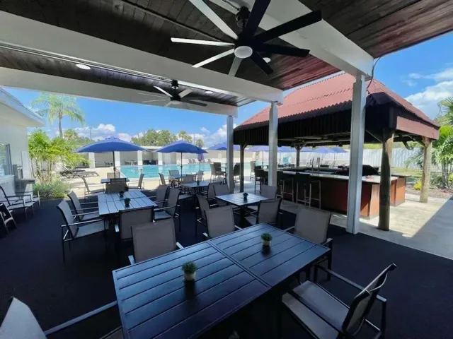 Country Club Outside Dining &amp; Pool Area
