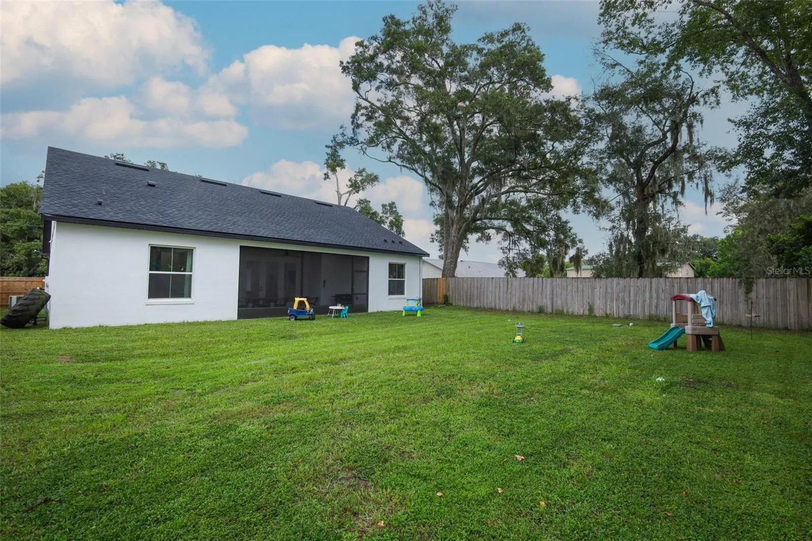Large backyard