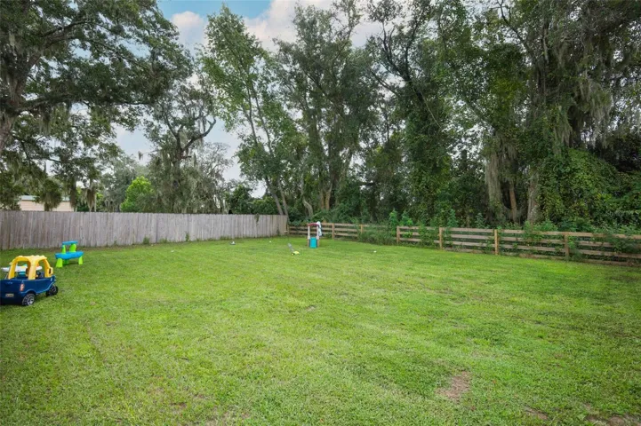 Fully fenced large backyard