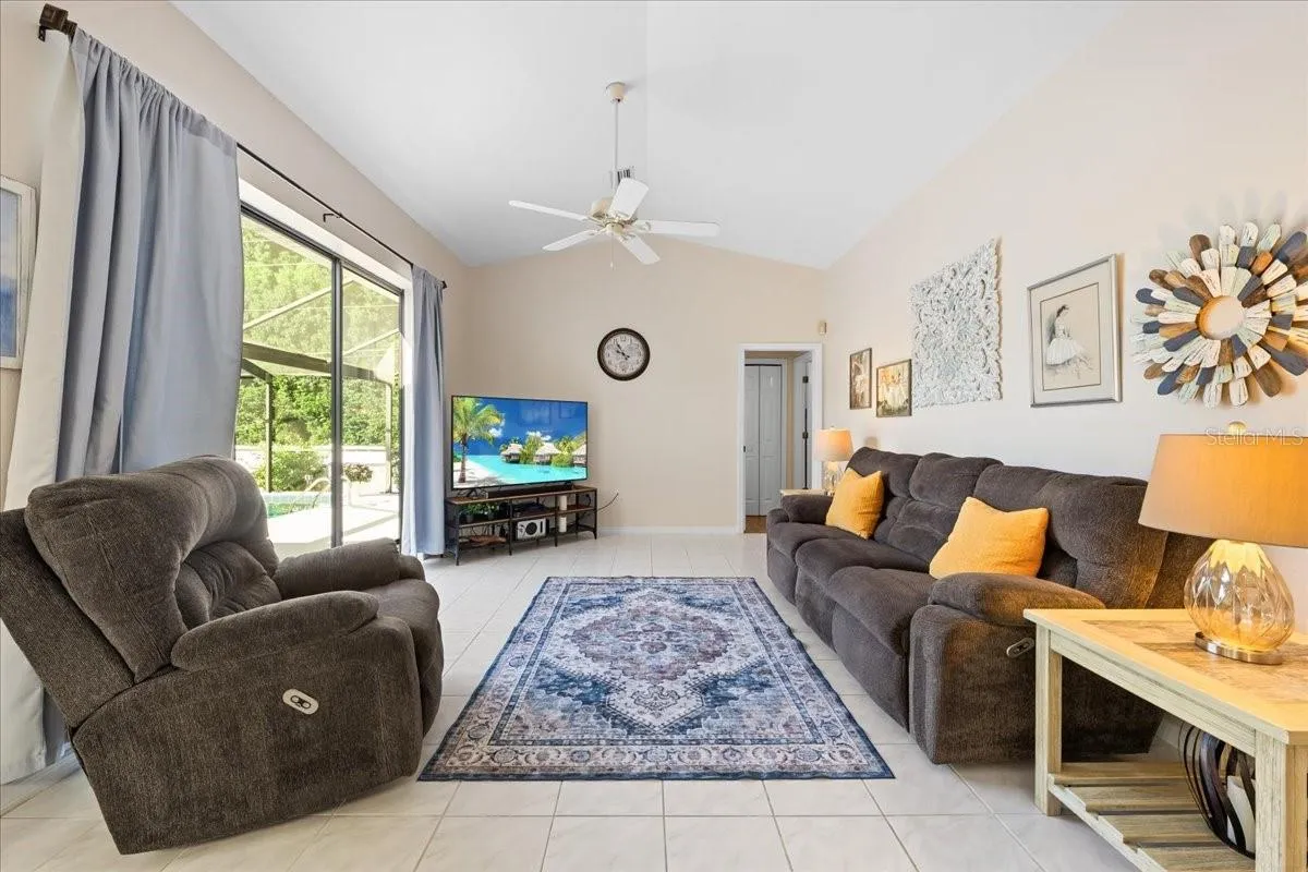 Family Room with Pool View