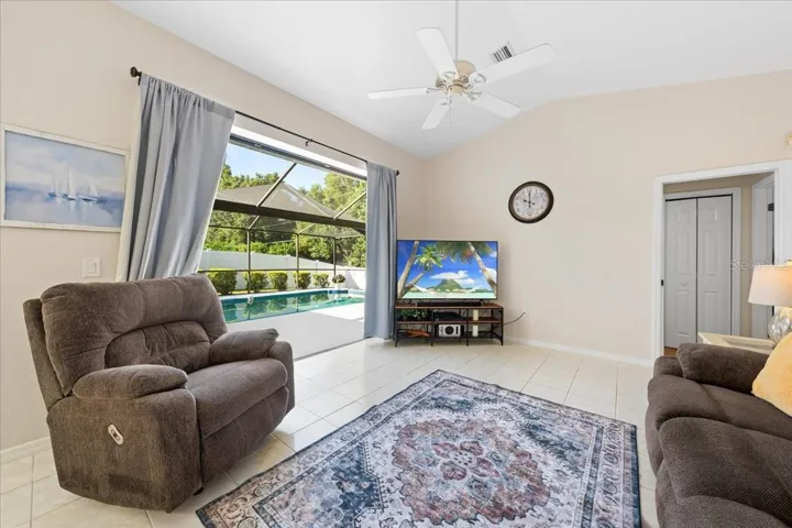 Family Room with Pool View