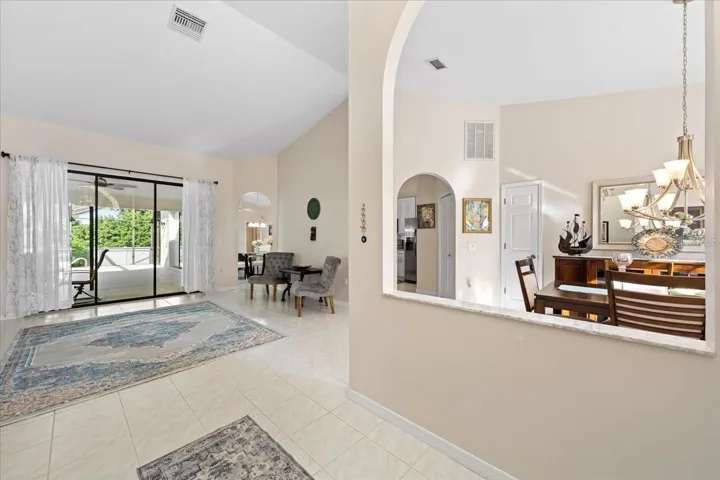 Foyer, Dining and Living Room