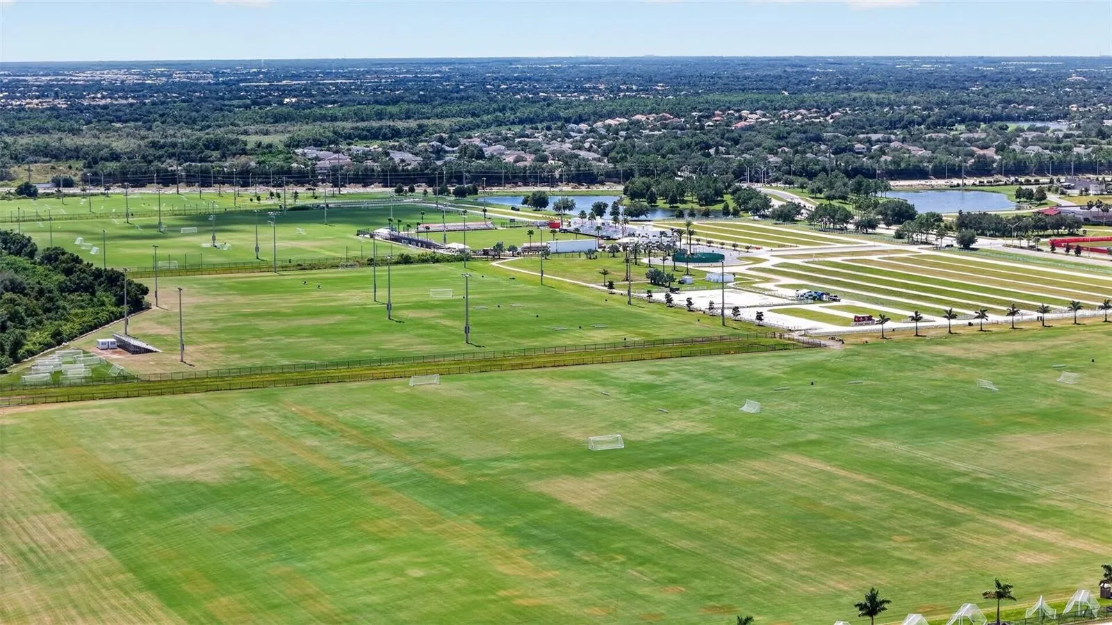 Sports Complex has 23 FIFA Regulation fields and a 3,000 seat stadium