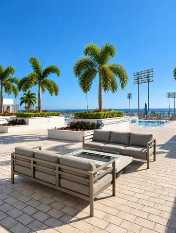 Pool Side Fire Pits