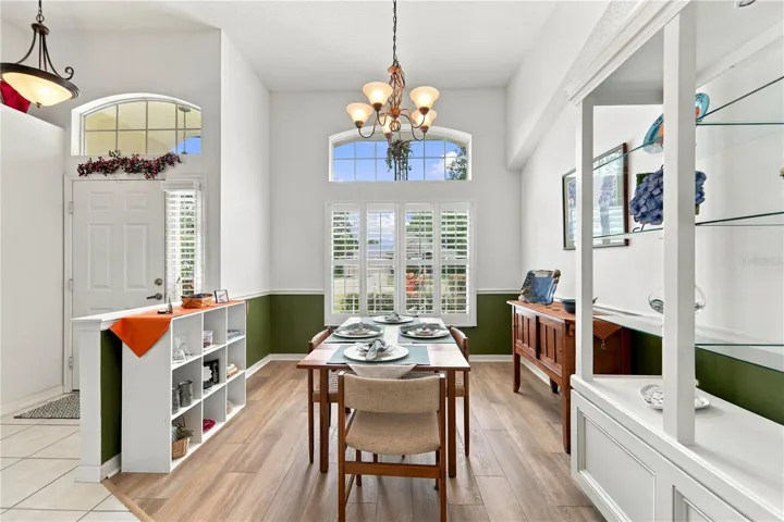 Foyer and dining room