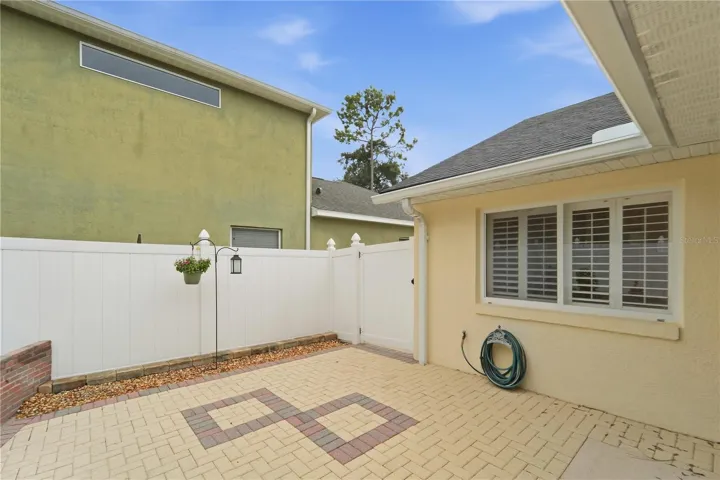 Courtyard area with gate to an additional "storage" area