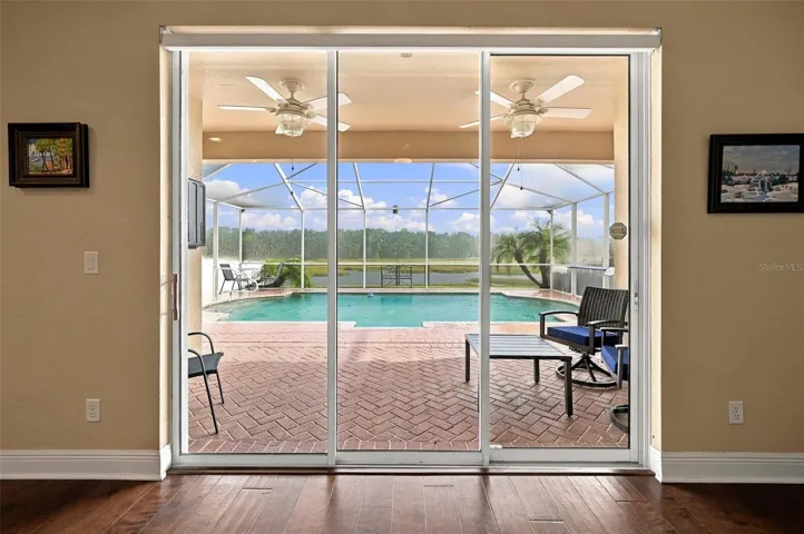 WATER and pool view from great room!