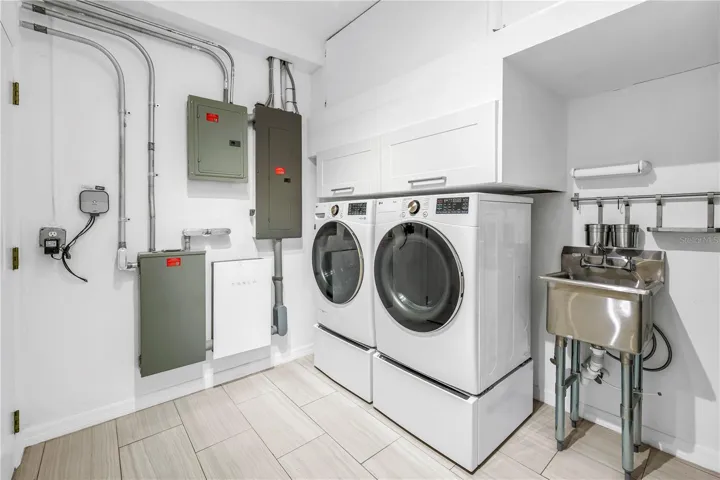 Amazing Utility Space Laundry with Washer Dryer Laundry Sink
