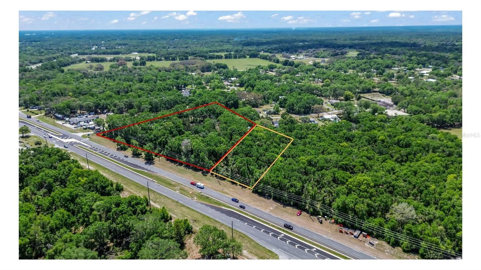 Two parcels being offered for potential combination.