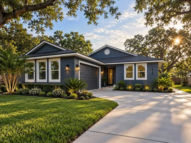 front entrance staged