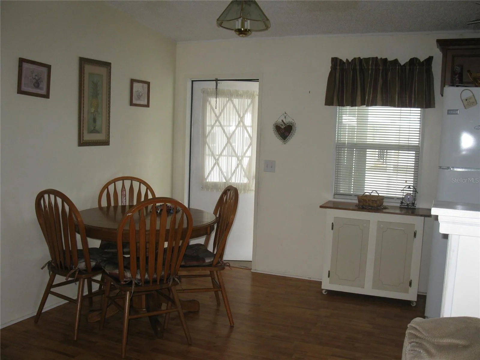 front door and dinning area