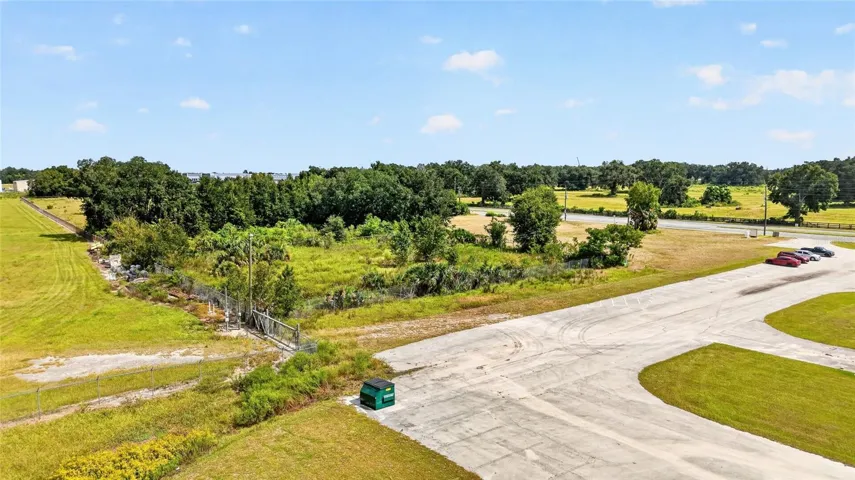 Aerial view from the back of the property.