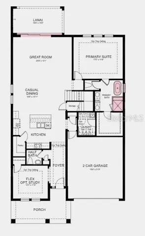 Floor 1 ~ Additional Highlights Include: washer, dryer, counter depth GE side by side refrigerator, extended flooring to primary bedroom and closet, and personalized outdoor entertainment