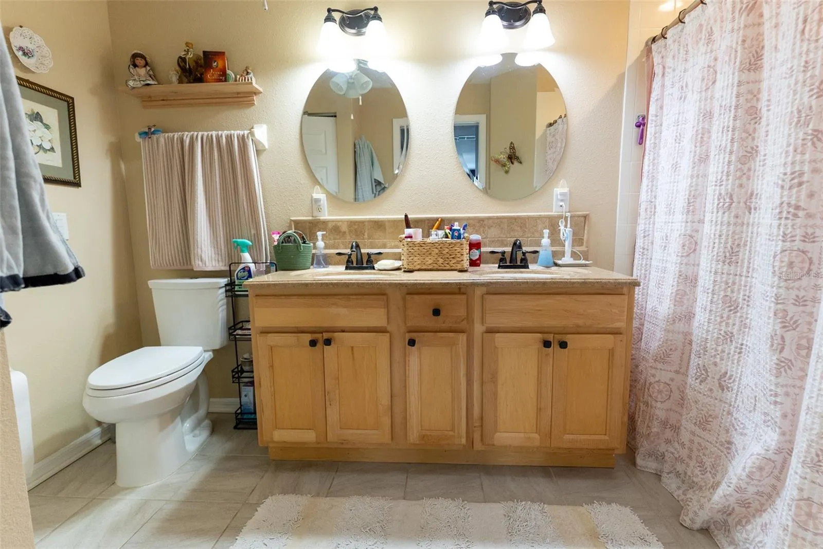 Master bathroom with double vanity