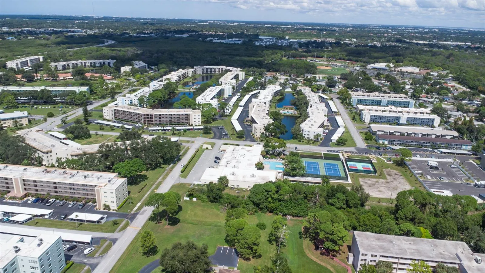 Aerial of Clubhouse, Tennis/Pickleball Courts