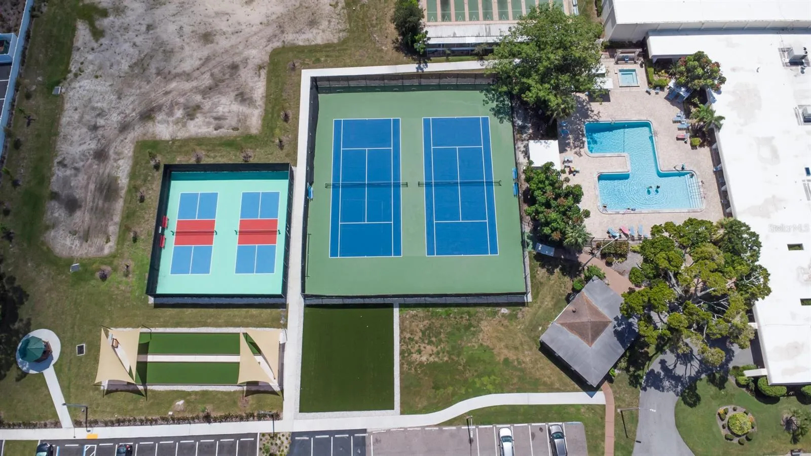 Aerial of Clubhouse Pool & Spa