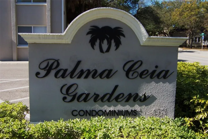 Palma Ceia Gardens street sign.