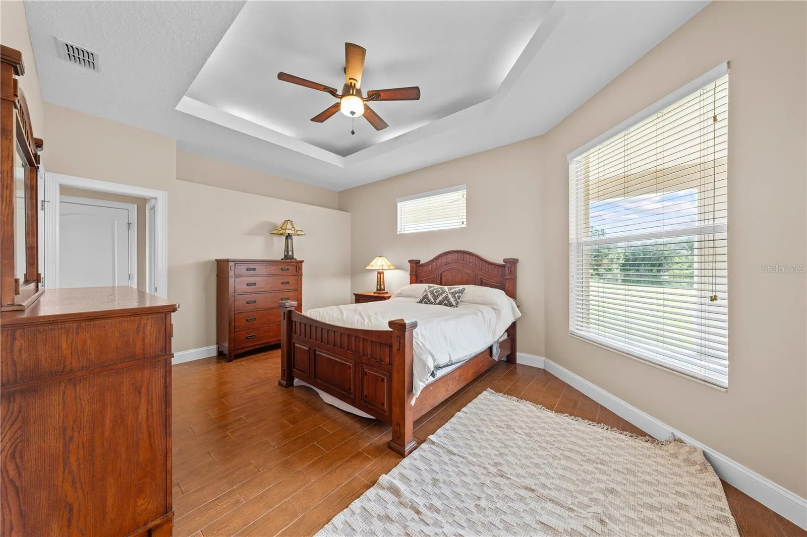 Primary Bedroom with Tray Ceilings