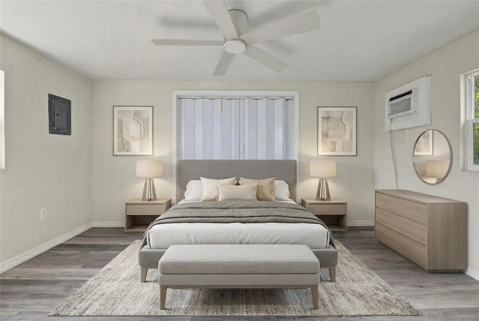 Bedroom in Second Floor Unit - Unit 2 - 5117 Mallett Drive (This photo has been virtually staged)