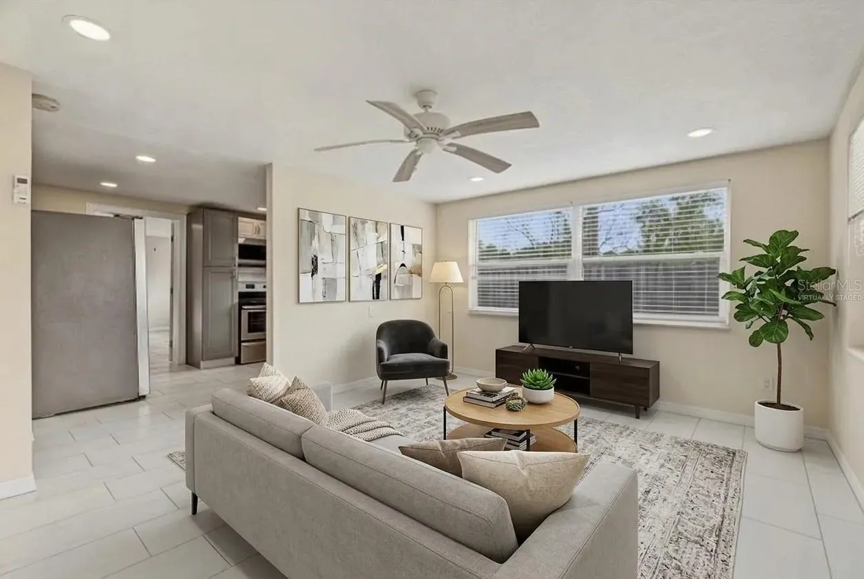 Front Family Room - Unit 1- 5117 Mallett Drive (This photo has been virtually staged)