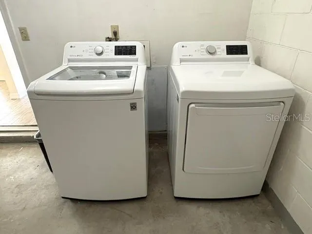 Washer and dryer.