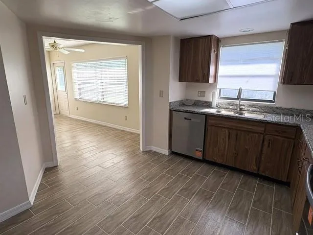Kitchen brings in beautiful natural light.