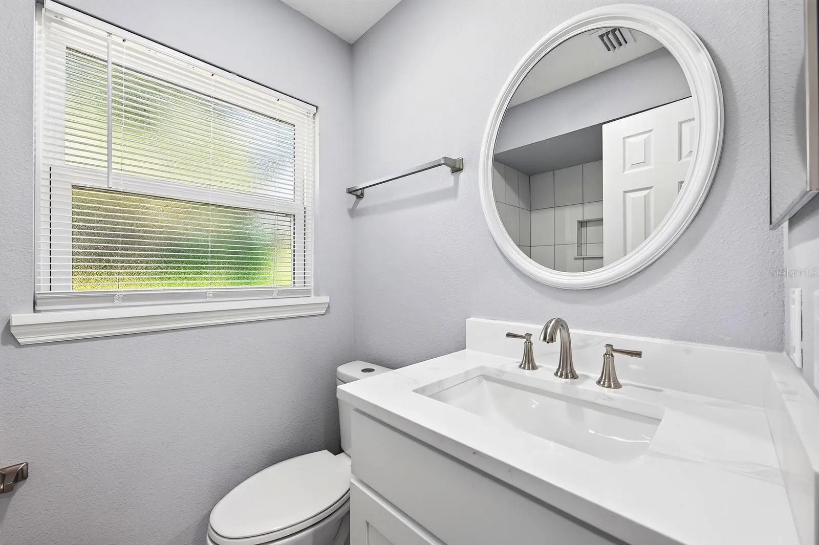 Guest bath with new vanity.
