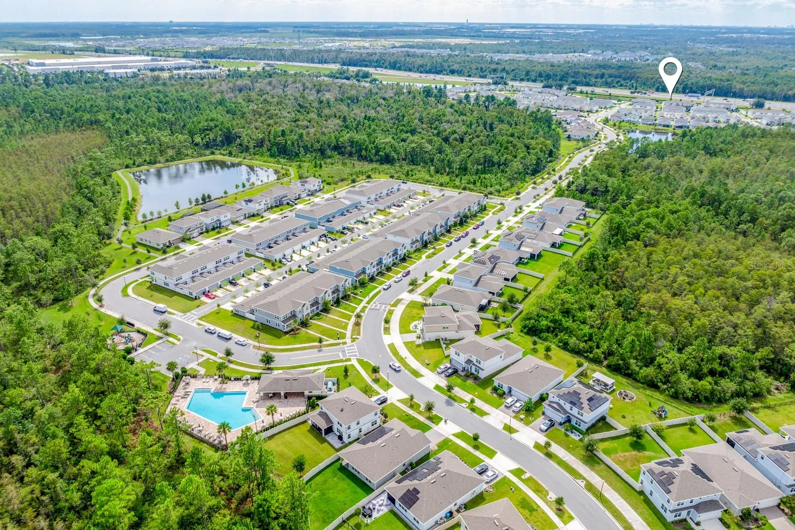 Your townhome "pinned" on the right