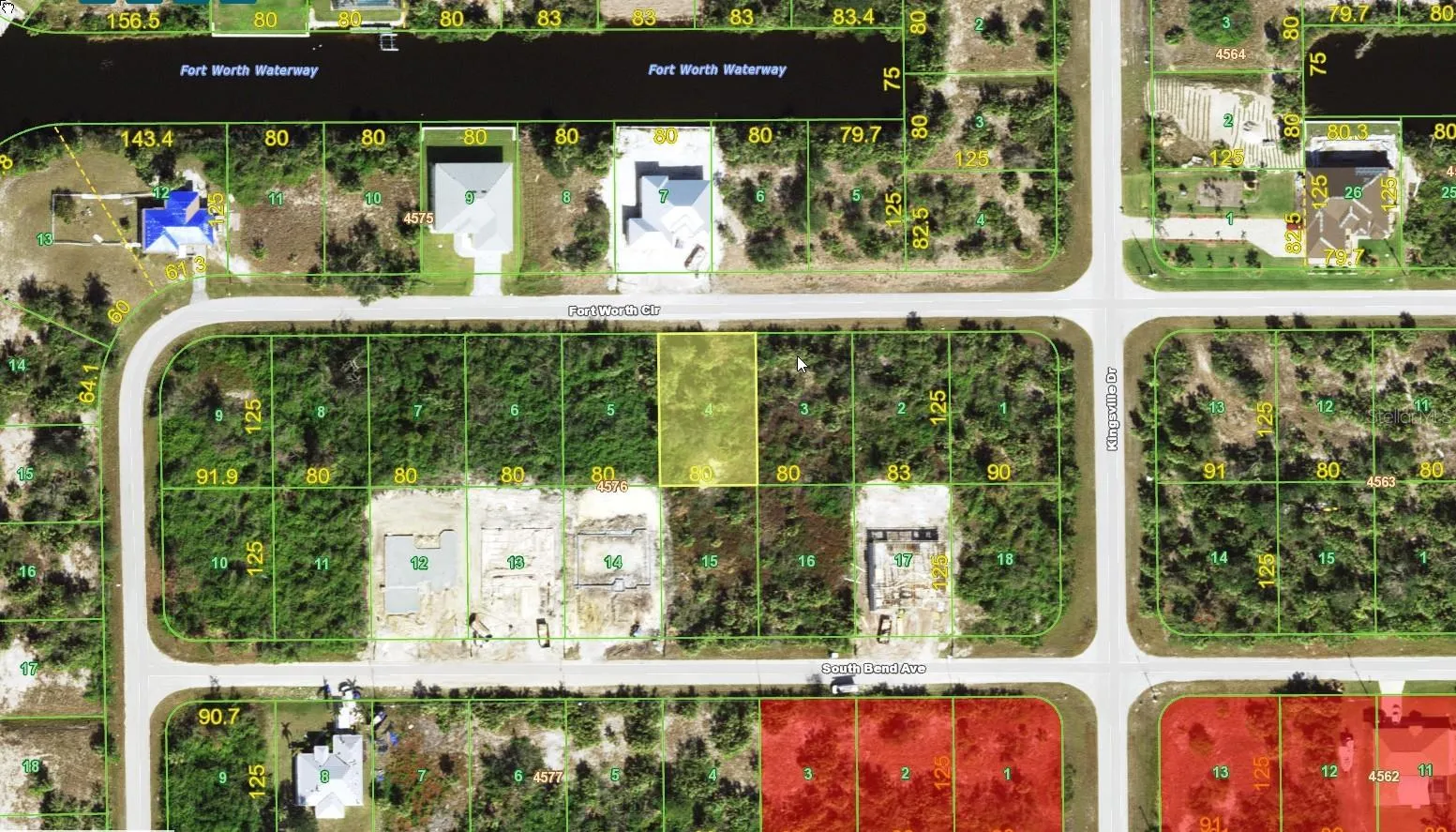 Across from "Gulf access" waterfront properties.