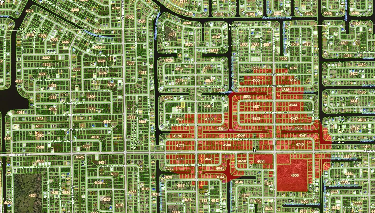 NOT in a Scrub Jay review area, (highlighted in orange).