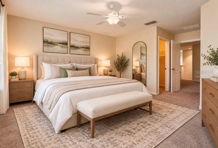 VIRTUALLY STAGED Primary suite