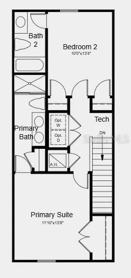 Floor 2 ~ Additional Highlights Include: Laundry package, GE refrigerator, extended LVP flooring, vertical blinds on all sliding glass doors, and whole house blinds